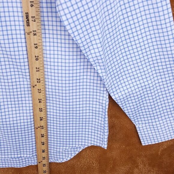 MINISTRY OF SUPPLY Mens Shirt XL Slim Blue Check Button Down M's AERO Dress - Picture 5 of 9